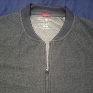 Stone Rose Men’s Charcoal Zip-Up Bomber Sweater